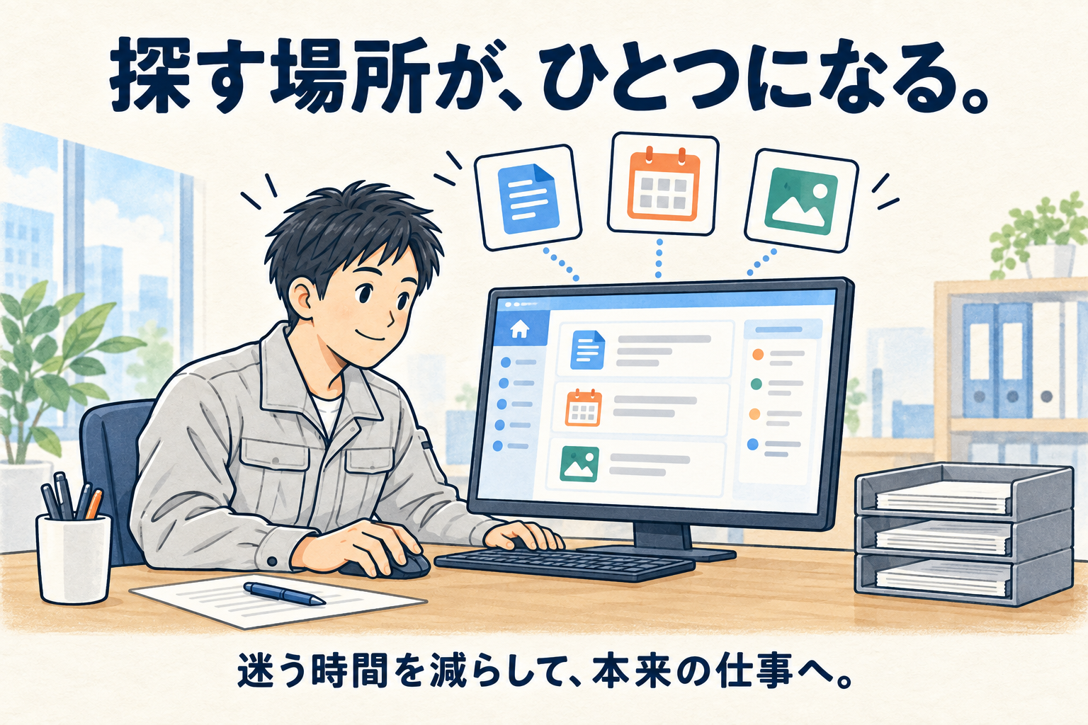 ひとつの画面から必要な情報を探せる形